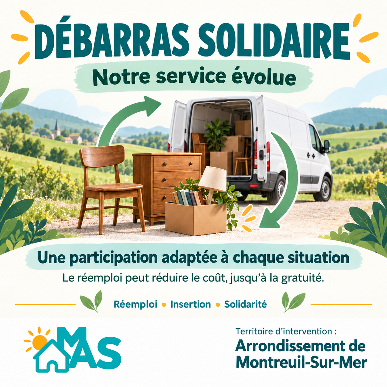 Affiche Débarras solidaire de la Maison Accueil Solidarité