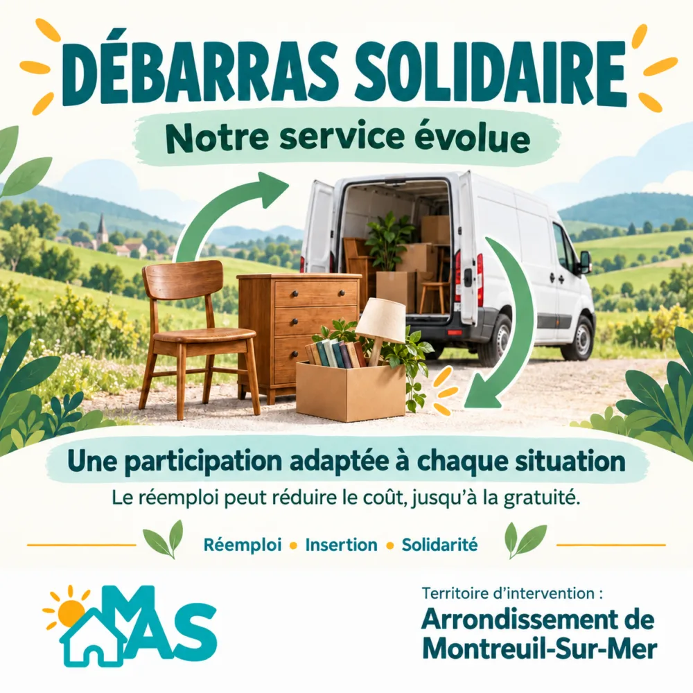 Affiche Débarras solidaire de la Maison Accueil Solidarité