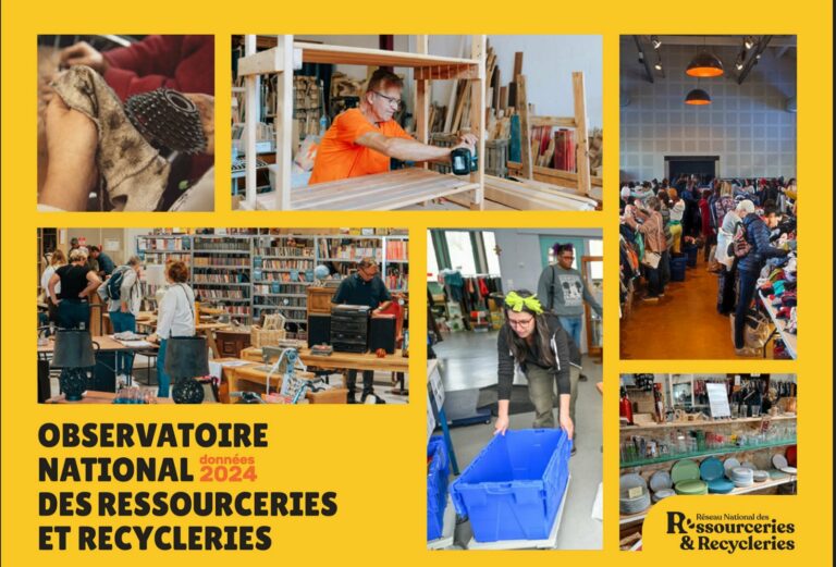 Couverture de l’Observatoire national des Ressourceries et Recycleries, données 2024, RNRR