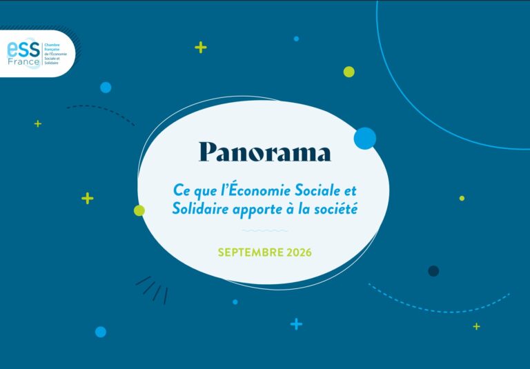 Couverture du Panorama « Ce que l’Économie Sociale et Solidaire apporte à la société », ESS France, septembre 2026